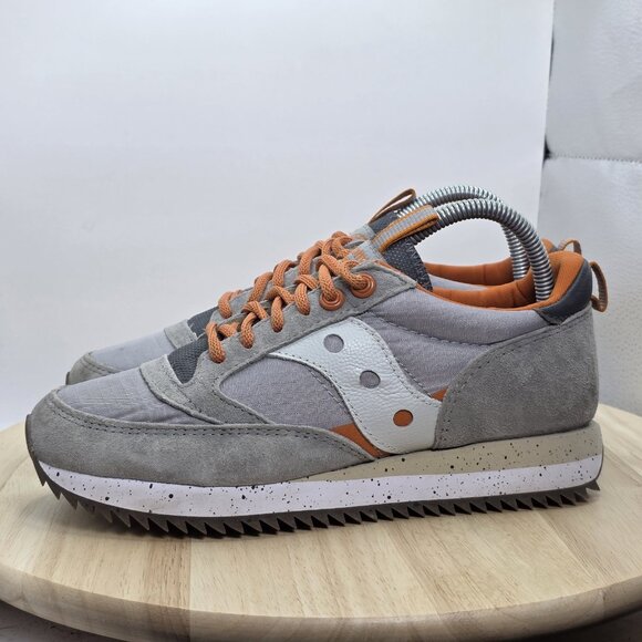 SAUCONY JAZZ 81 LOW LACE ]WOMENS SIZE 8 SHOES GREY/BLACK SNEAKERS - Picture 1 of 9